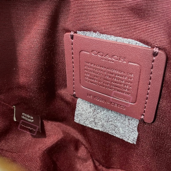 Red Coach Heart Crossbody CE652 Mini Nolita Bag Charm Heart Cherry Print BUNDLE - Picture 12 of 14